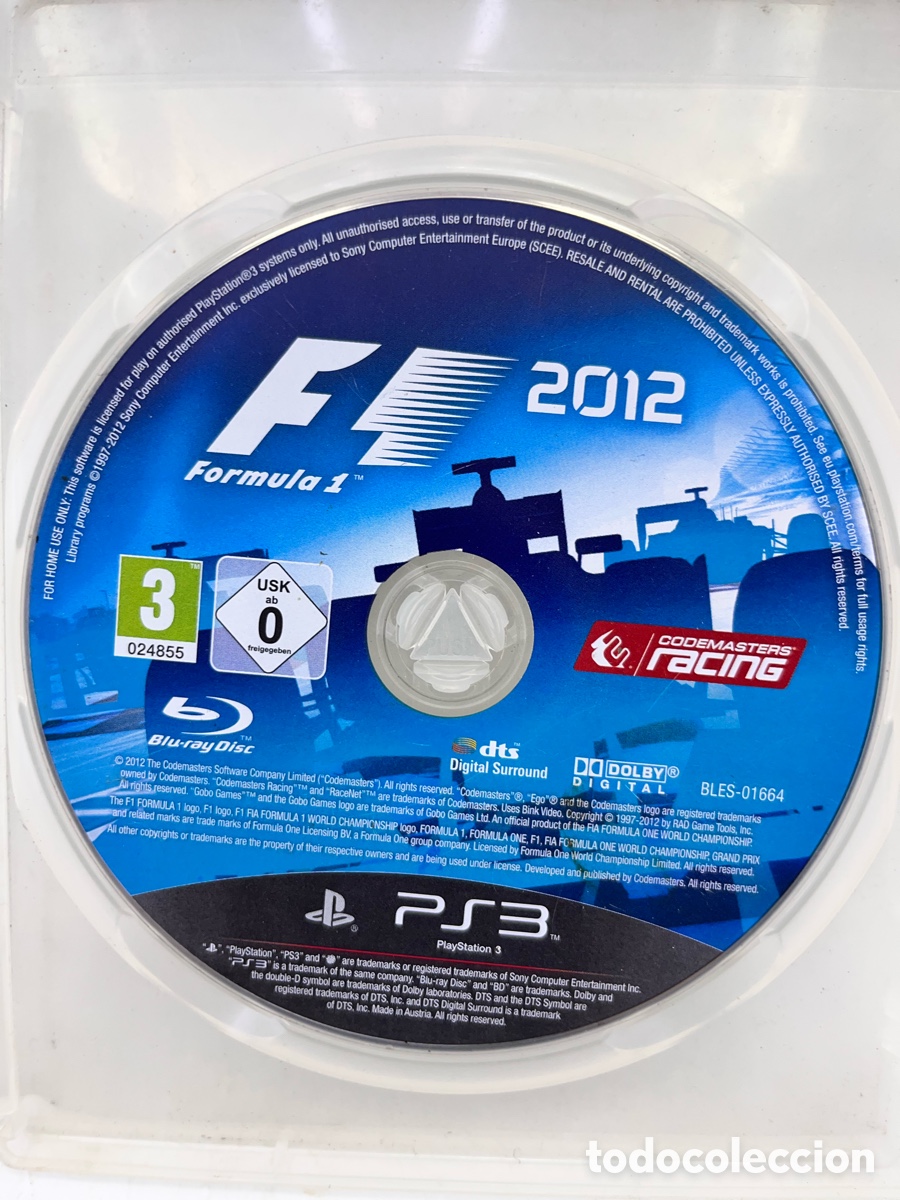 Videojuegos y consolas: F1 2012 - solo disco , sin car&aacute;tula - Foto 1