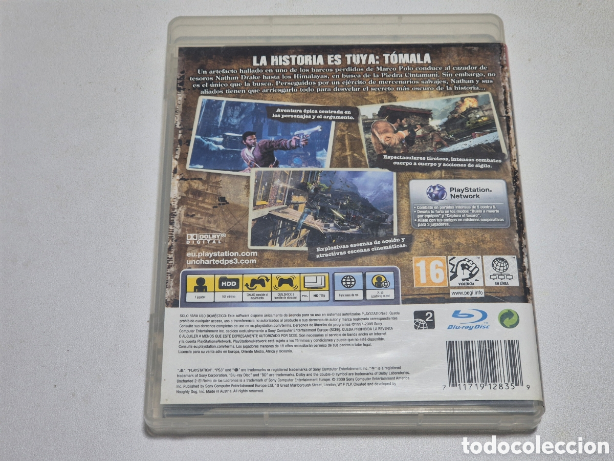 Videojuegos y consolas: UNCHARTED 2 EL REINO DE LOS LADRONES . - Foto 2