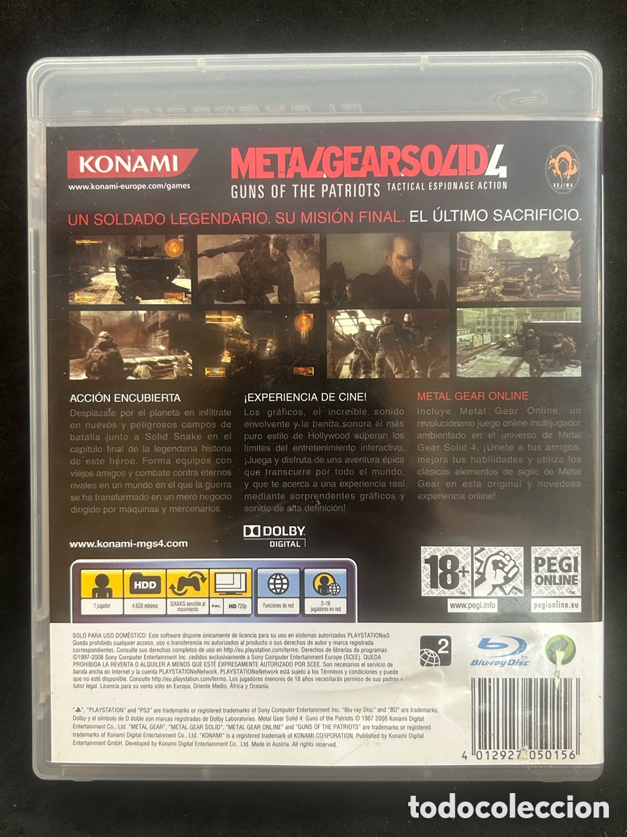 Videojuegos y consolas: PS3 Metal gear solid 4 - Foto 3