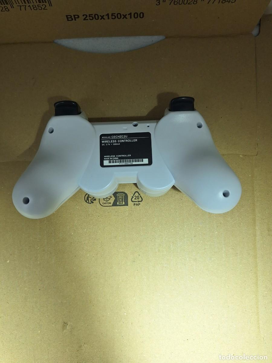 Videojuegos y consolas: Mando compatible PS3 inal&aacute;mbrico blanco - Foto 5