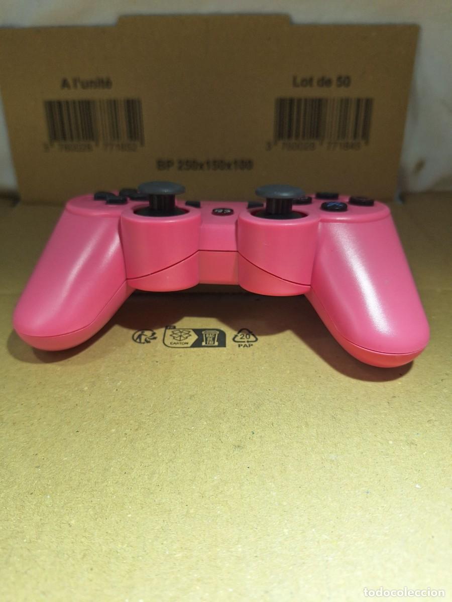 Videojuegos y consolas: Mando PS3 compatible nuevo rosa - Foto 3