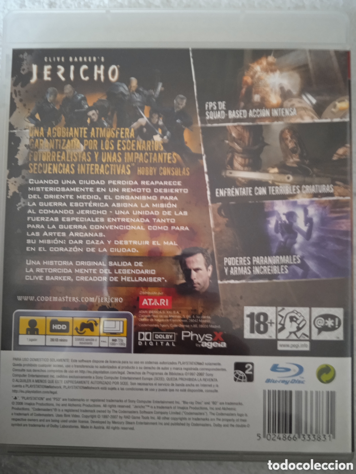 Videojuegos y consolas: Clive Barkers Jericho PS3 Codemasters completo con Manuales Excelente estado - Foto 2