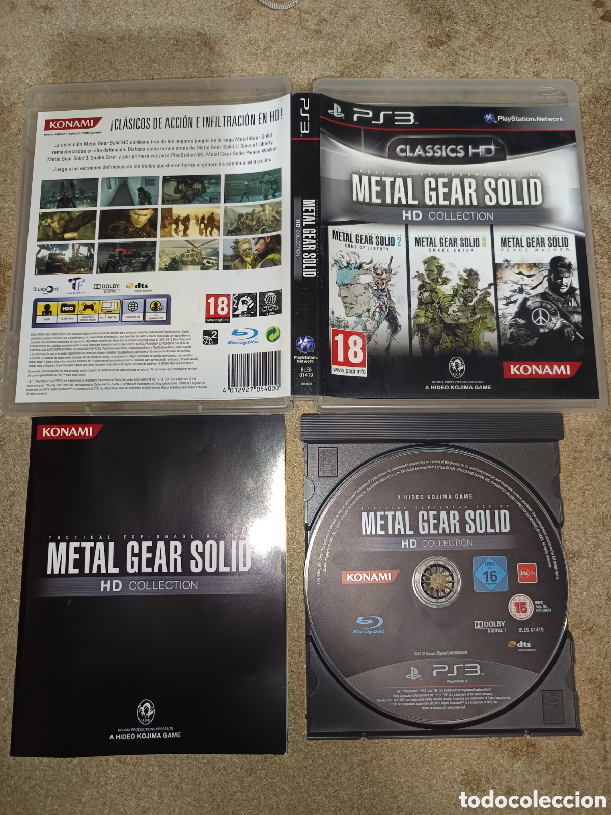 Videojuegos y consolas: PS3 METAL GEAR SOLID HD COLLECTION PAL ESP COMPLETO - Foto 1