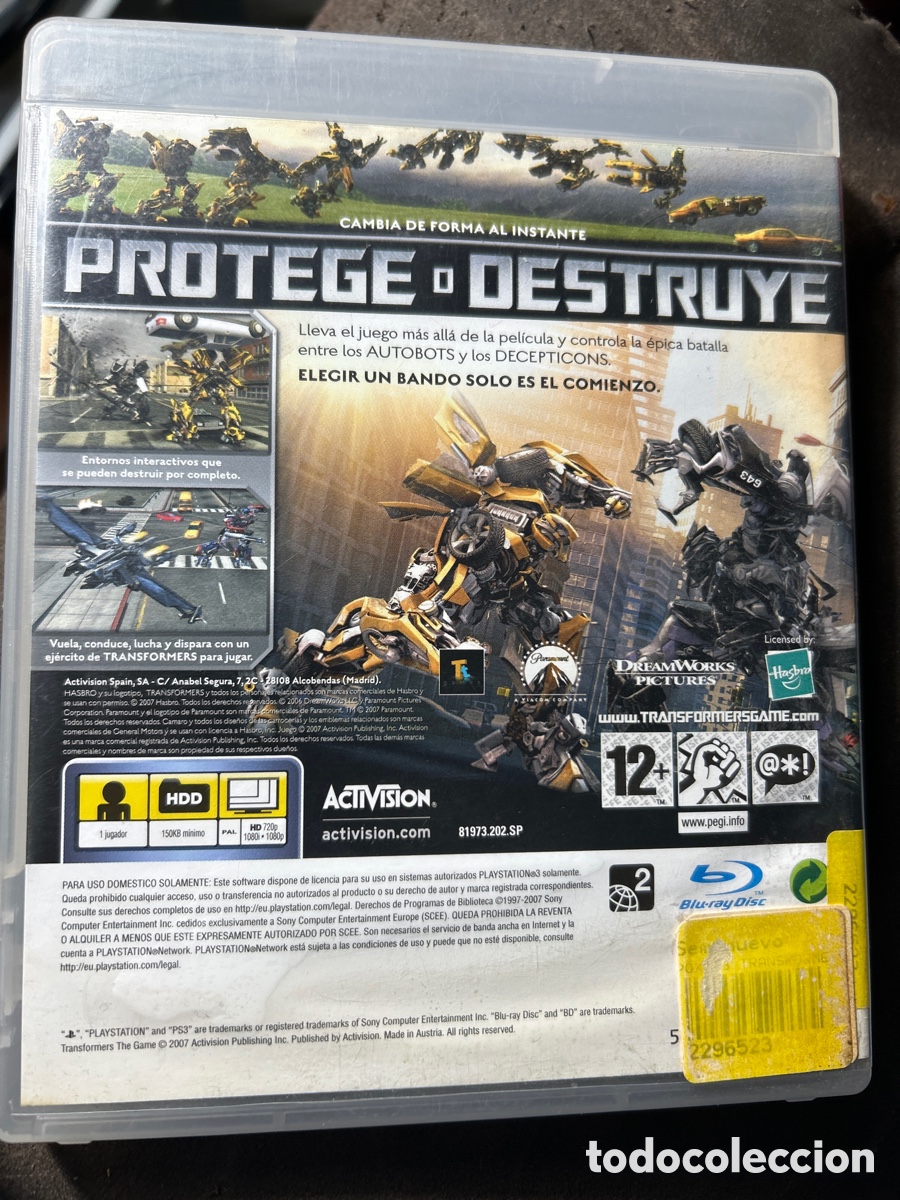 Videojuegos y consolas: Transformers the game. Juego PS3 - Foto 2