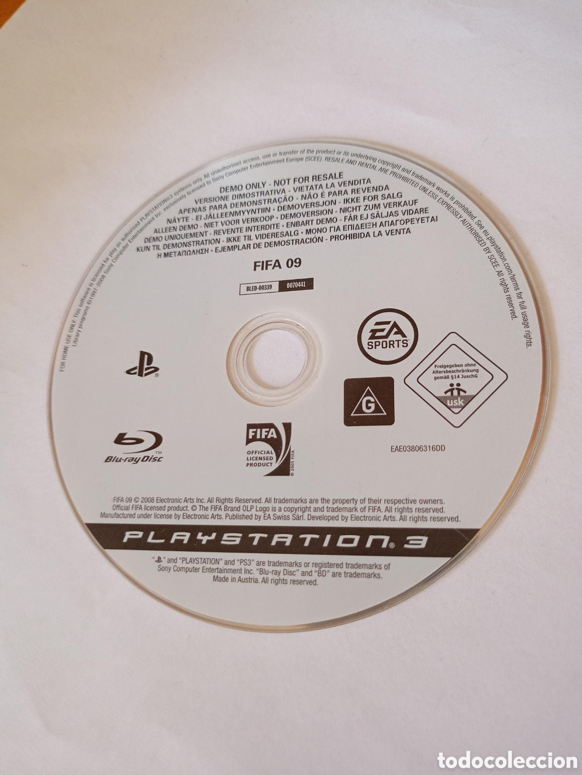 Videojuegos y Consolas: Fifa 09 PlayStation 3 PS3 solo dvd no probado