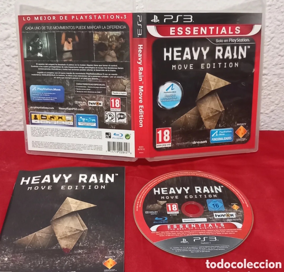 Video Games and Consoles: PS3 ESSENTIALS HEAVY RAIN MOVE EDITION (disco como nuevo)