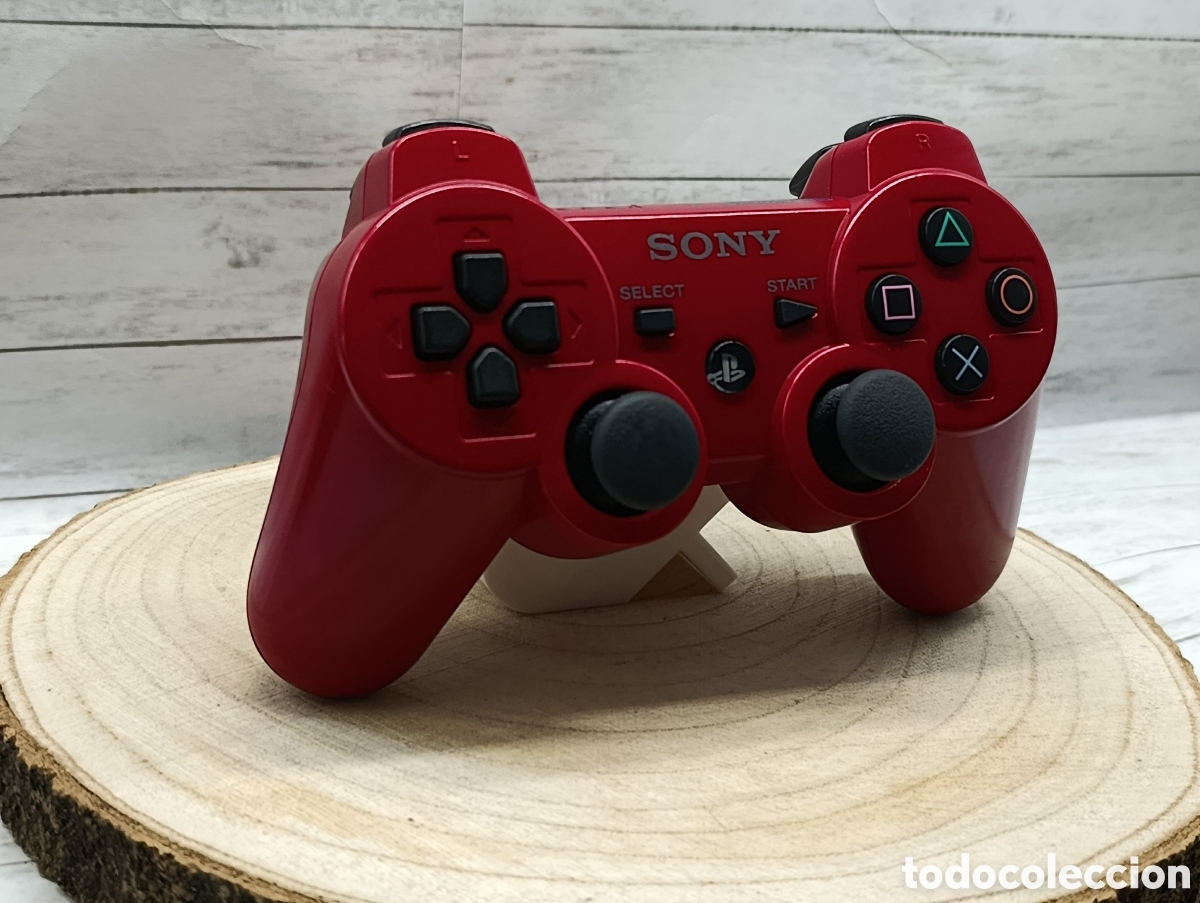 Videojuegos y Consolas: Mando DualShock 3 sixasis original Scarlet red