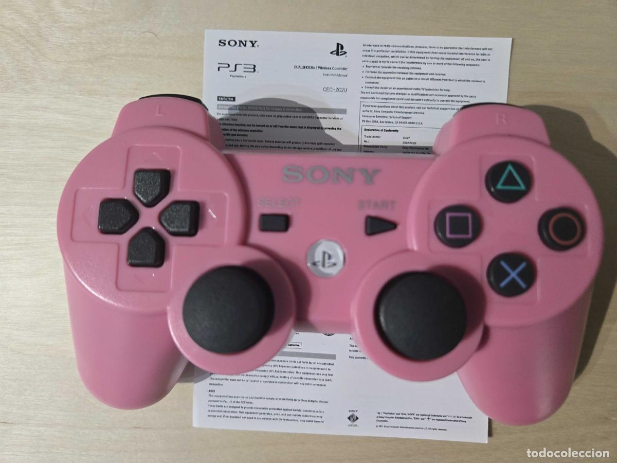 Videojuegos y consolas: Mando inalambrico para ps3 rosa - Foto 2