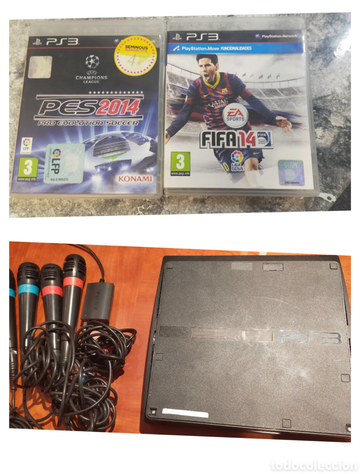 Videojuegos y Consolas: PS3 + 4 Micr&oacute;fonos SingStar + 3 Juegos