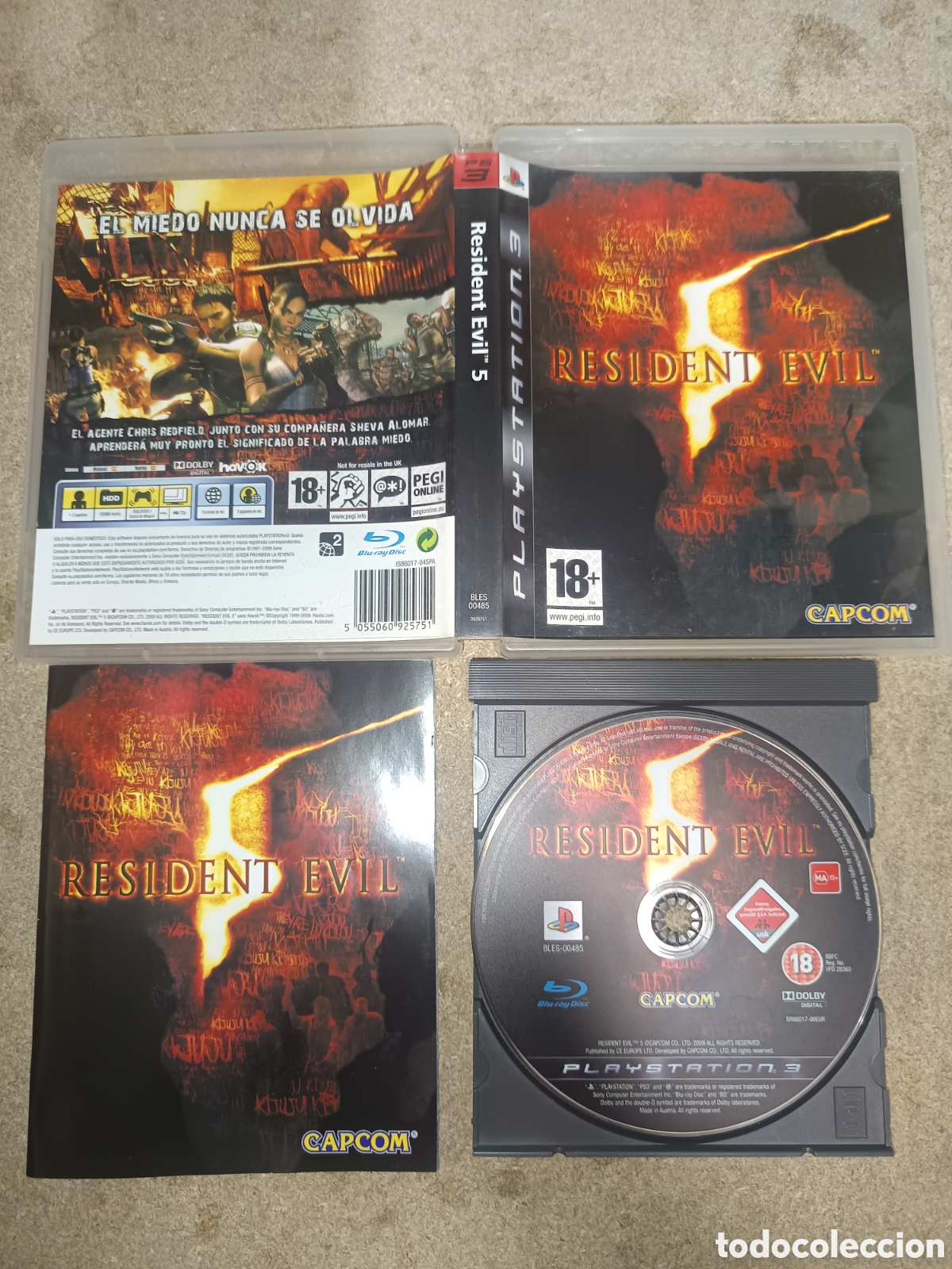 Videojuegos y consolas: PS3 RESIDENT EVIL 5 PAL ESP COMPLETO - Foto 1