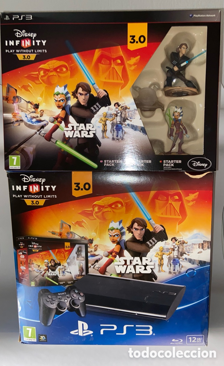 Videojuegos y Consolas: CAJA VAC&Iacute;A PLAYSTATION &ldquo; PS3 &ldquo; - INCLUYE CAJA JUEGO INFINITY 3.0 CON SUS FIGURAS