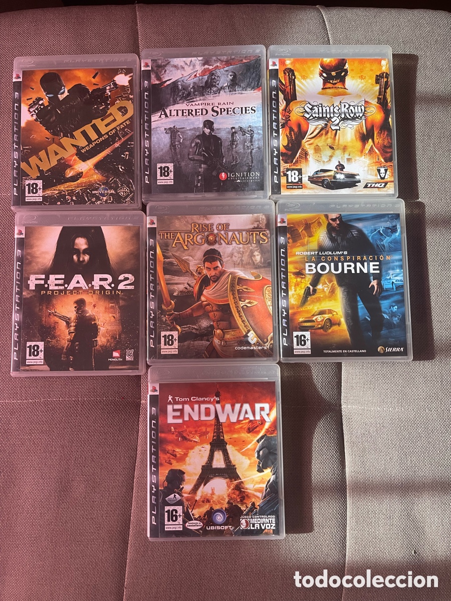 Videospiele und Konsolen: Lote 7 Juegos PS3 PAL Espa&ntilde;a F.E.A.R. 2, Wanted, Vampire Rain, Saints Row 2 y m&aacute;s