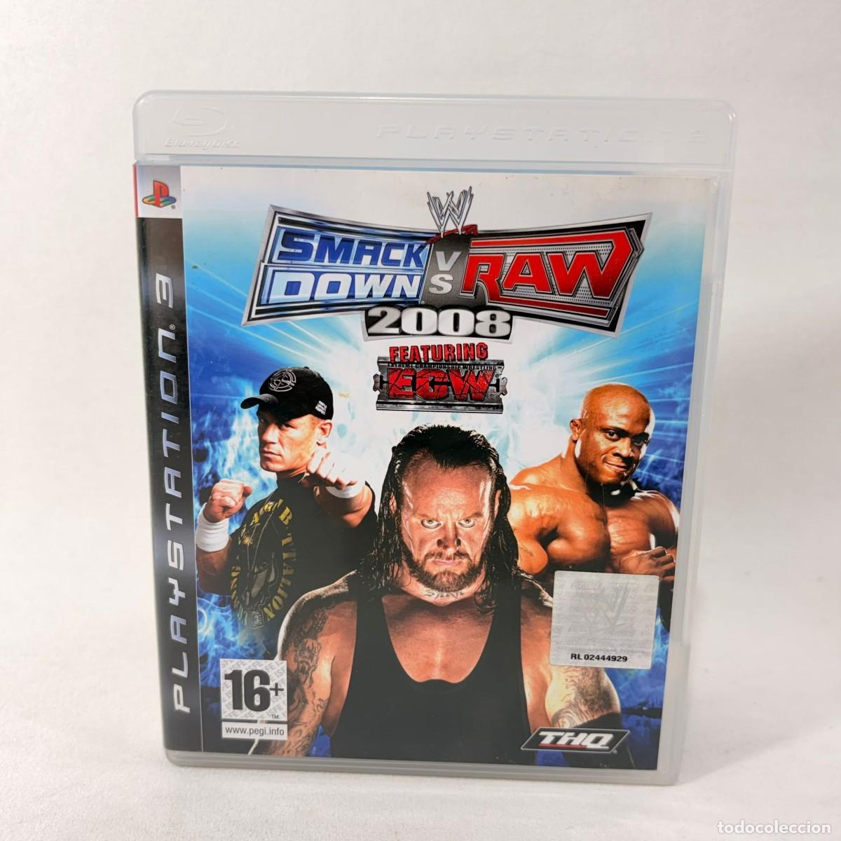 Jeux Vid&eacute;o et Consoles: VIDEOJUEGO PLAYSTATION 3 - PS3 - SMACK DOWN vs RAW 2008 + CAJA + INSTRUCCIONES