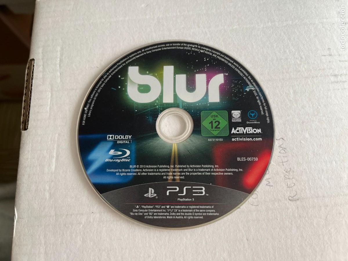 Videojuegos y consolas: BLUR - PS3 PLAYSTATION PLAY STATION KREATEN