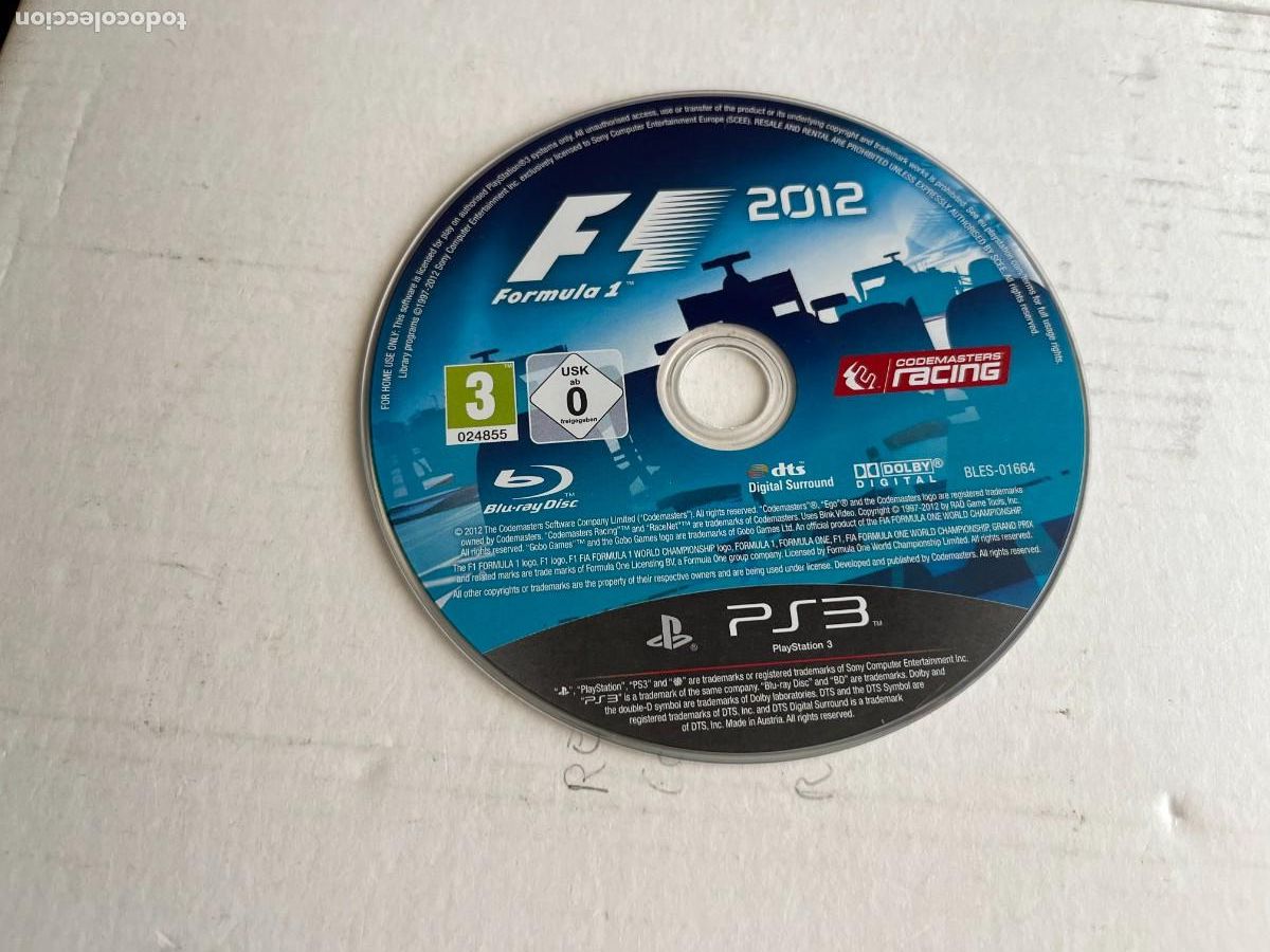 Videojuegos y consolas: FORMULA 1 2012 F1 12 - PS3 PLAYSTATION 3 PLAY STATION 3 KREATEN