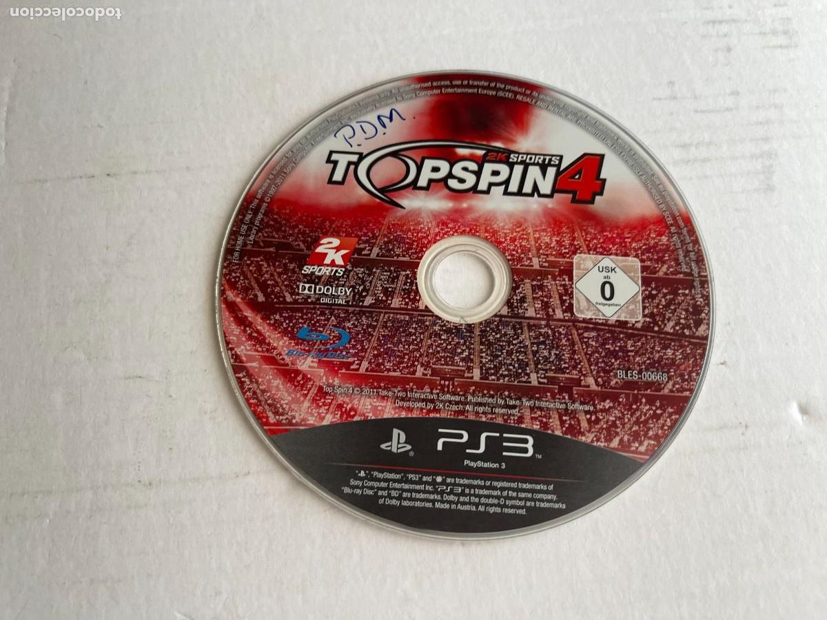 Videojuegos y consolas: TOP SPIN 4 TENNIS TENIS 2K SPORTS- PS3 PLAYSTATION 3 PLAY STATION 3 KREATEN