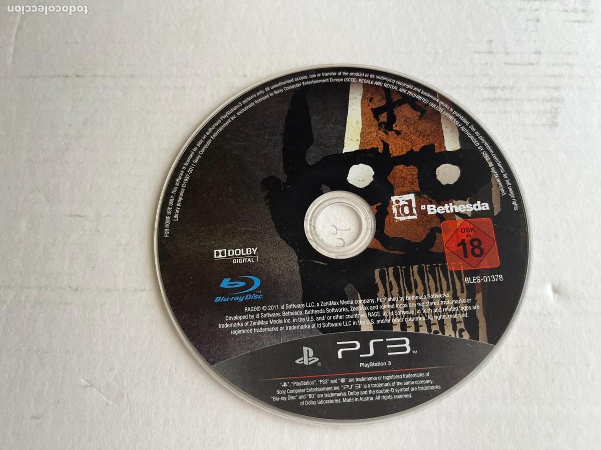 Videojuegos y consolas: RAGE PS3 PLAYSTATION 3 PLAY STATION 3 KREATEN