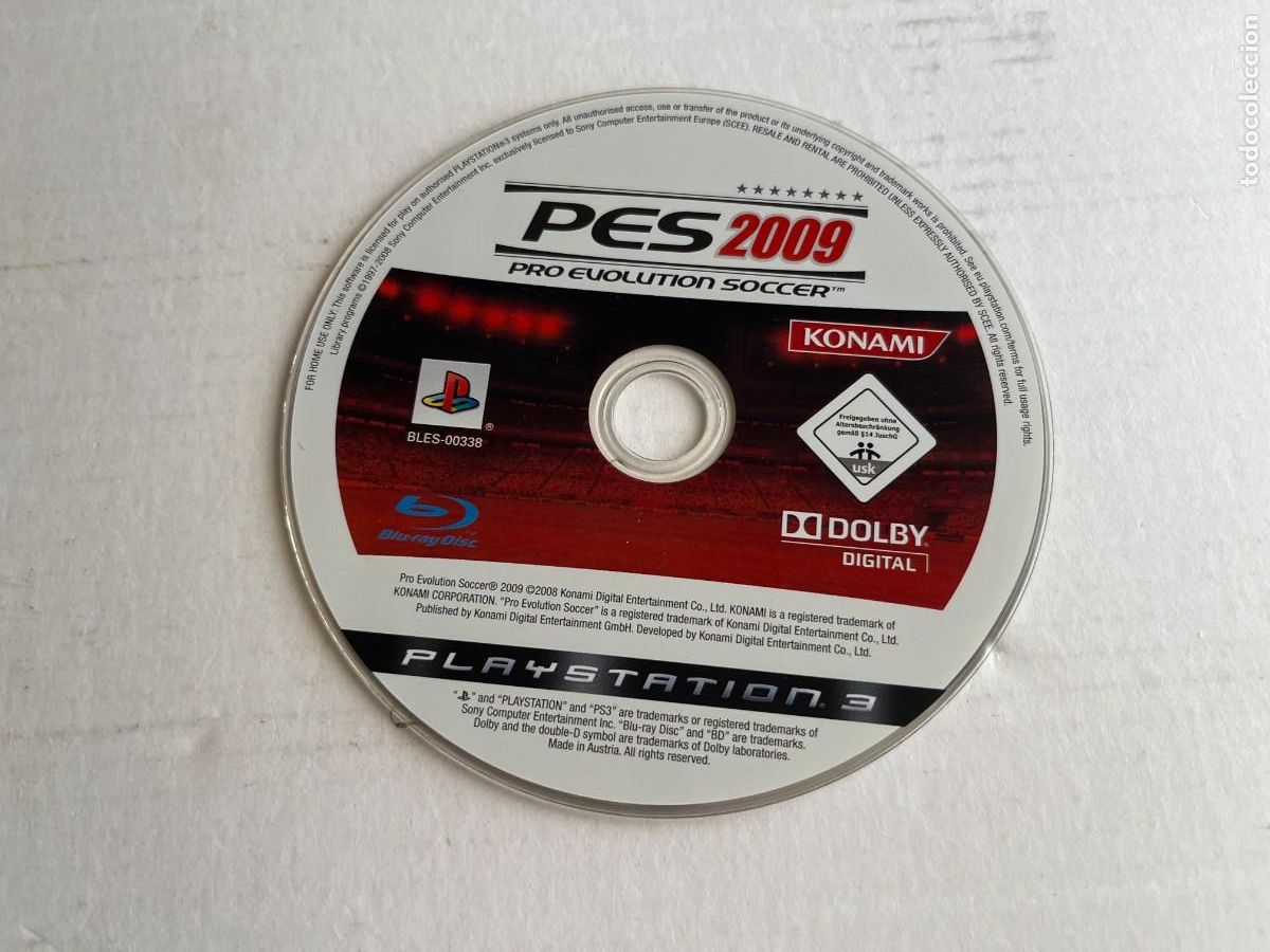 Videojuegos y consolas: PES 2009 PRO EVOLUTION SOCCER 9 - PS3 PLAYSTATION 3 PLAY STATION 3 KREATEN