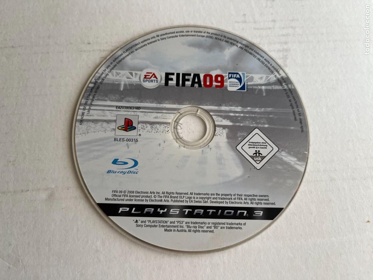 Videojuegos y consolas: FIFA 09 - PS3 PLAYSTATION 3 PLAY STATION 3 KREATEN