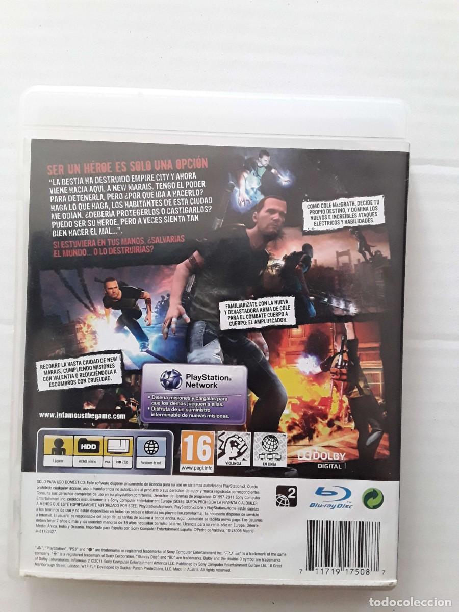 Videojuegos y consolas: Infamous 2 PS3, classic box, essentials disco - Foto 2