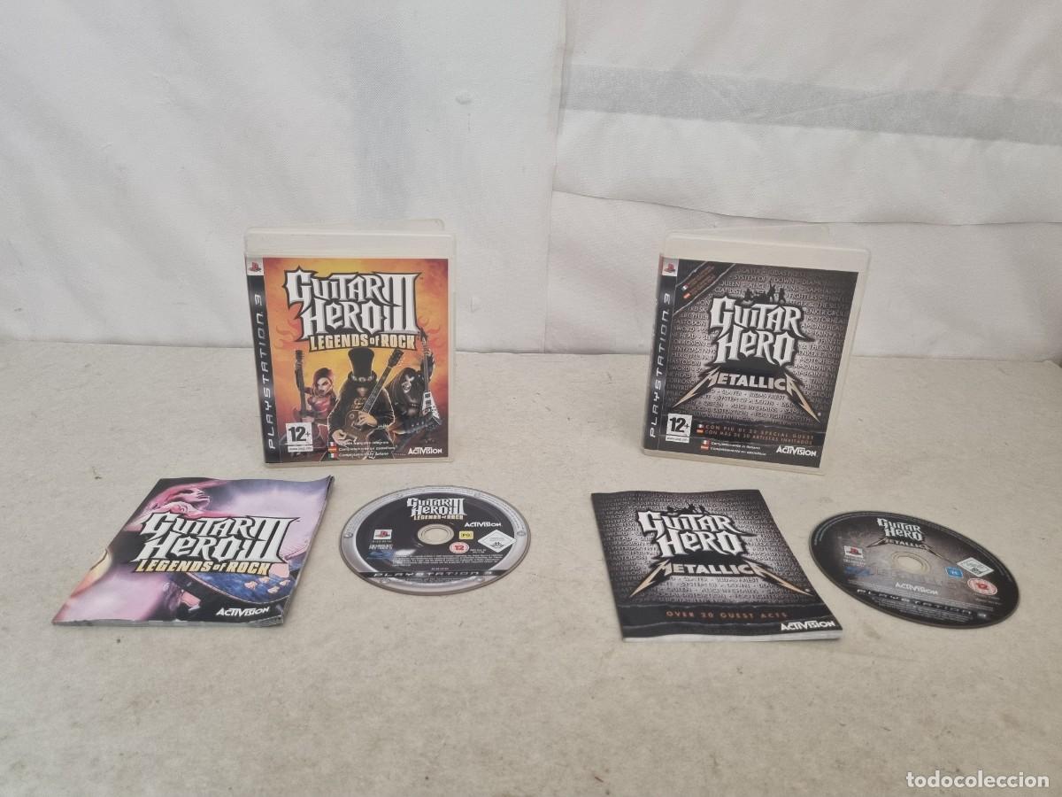 Videojuegos y consolas: Lote de 2 juegos Guitar Hero para PS3 Legends of Rock y Metalica