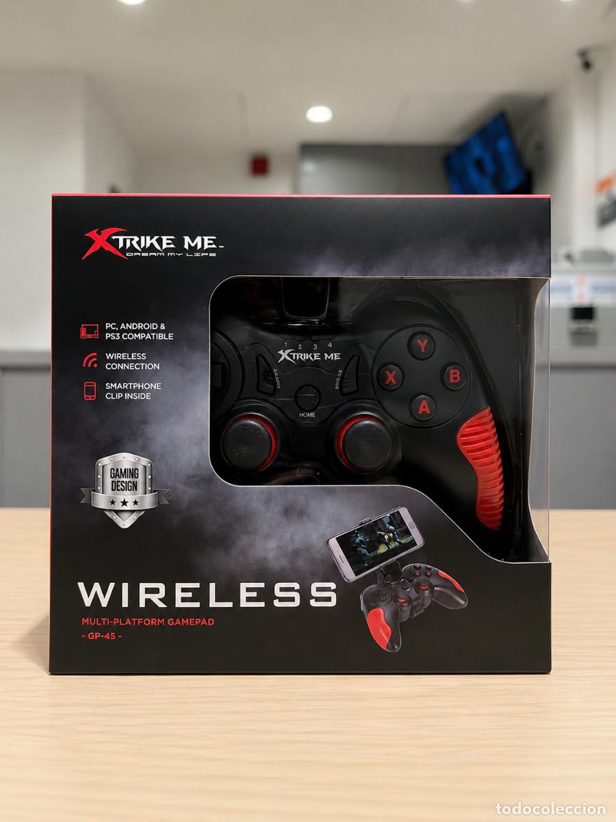 Videojuegos y consolas: Mando Bluetooth Inal&aacute;mbrico 2 en 1 Gamepad PC Android PS3 Soporte M&oacute;vil Joystick Gamer Recargable