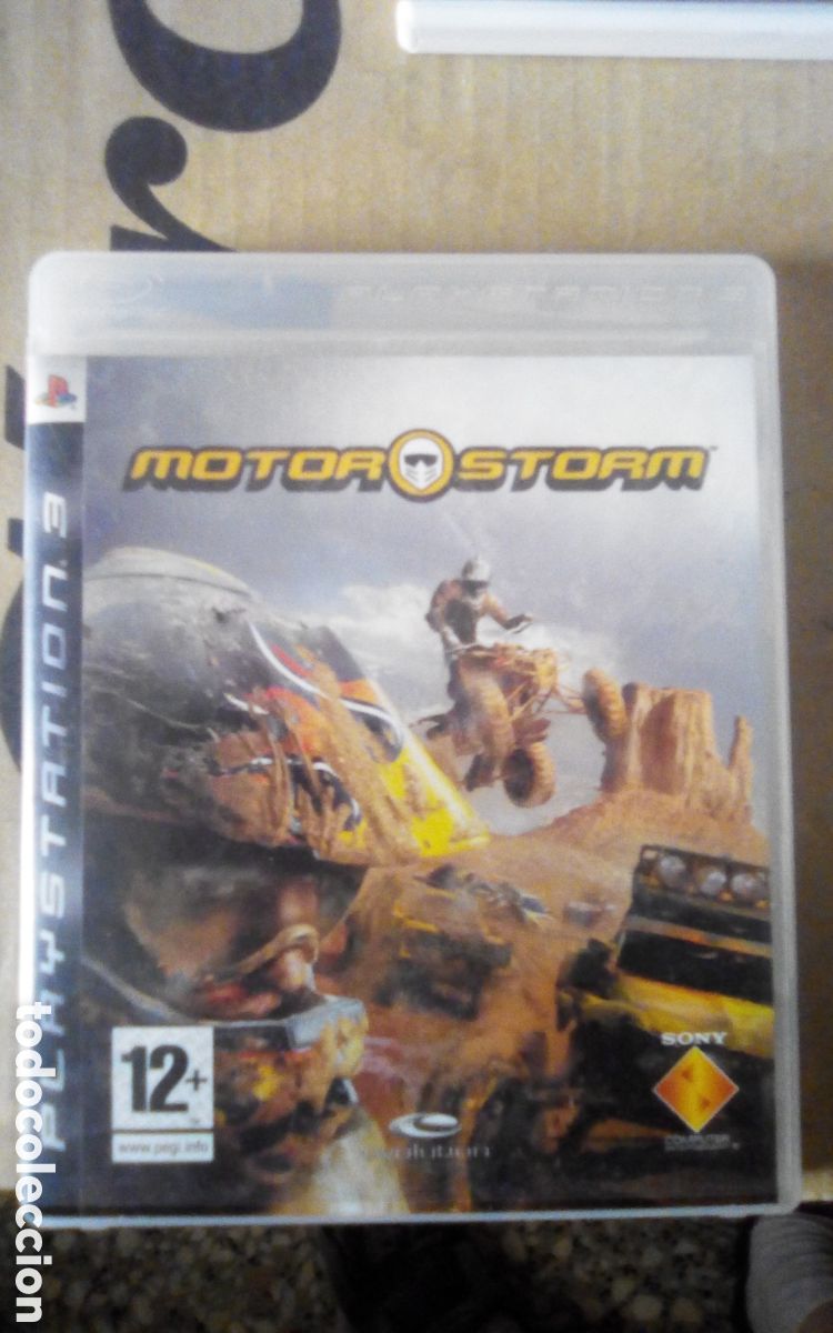 Videojuegos y consolas: Caja vac&iacute;a PS3 del juego Motor Storm. A&ntilde;o 2007.