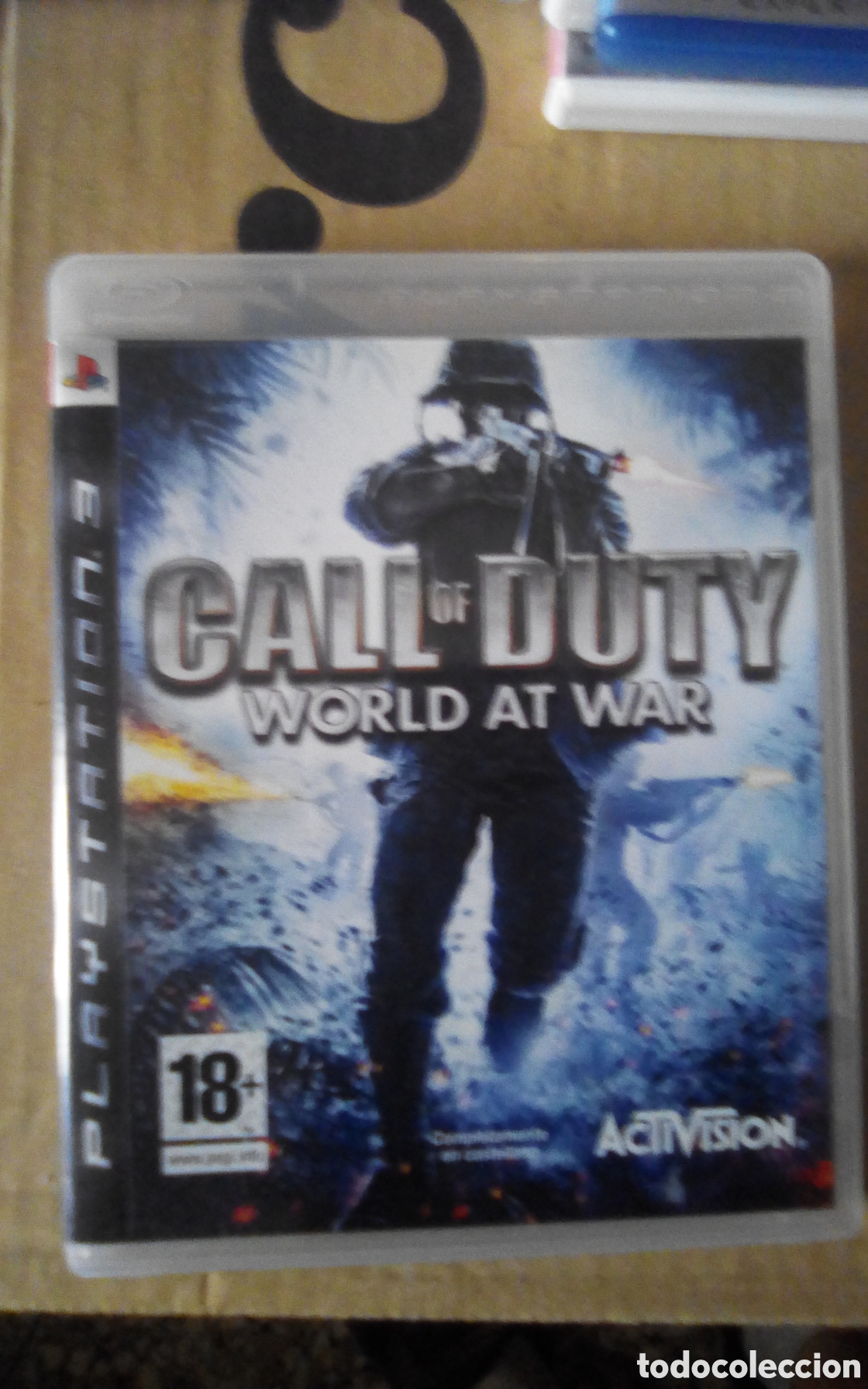 Videojuegos y consolas: Caja vac&iacute;a PS3 del juego Call of Duty. World at War. Con libreto. A&ntilde;o 2008.