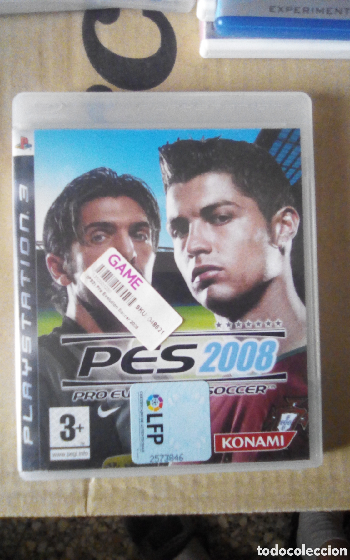 Videojuegos y consolas: Caja vac&iacute;a PS3 del juego Pro Evolution Soccer 2008. Con libreto.