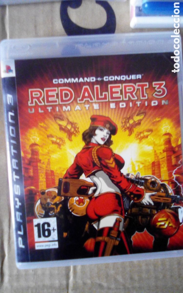 Videojuegos y consolas: Caja vac&iacute;a PS3 del juego Red Alert 3. Ultimate edition. Con libreto. A&ntilde;o 2009.