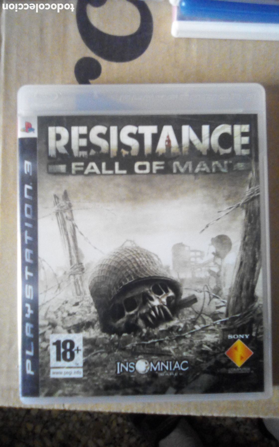 Videojuegos y consolas: Caja vac&iacute;a PS3 del juego Resistance. Fall of man. Con libreto. A&ntilde;o 2007.