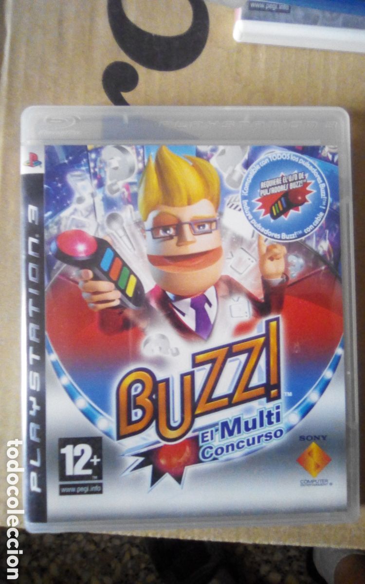 Videojuegos y consolas: Caja vac&iacute;a PS3 del juego Buzz! El multi concurso. Con libreto. A&ntilde;o 2008.