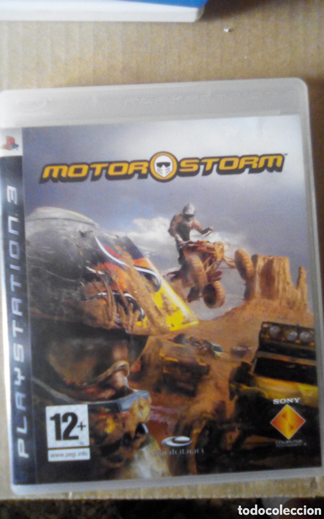 Videojuegos y consolas: Caja vac&iacute;a PS3 del juego Motor Storm. Con libreto. A&ntilde;o 2007.
