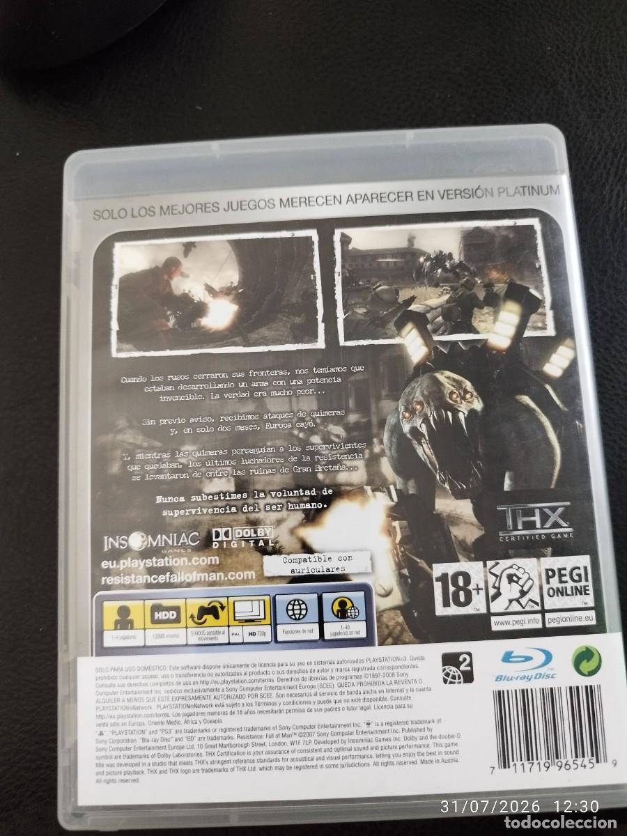 Videojuegos y consolas: Resistance: Fall of Man PS3 Platinum - Foto 2