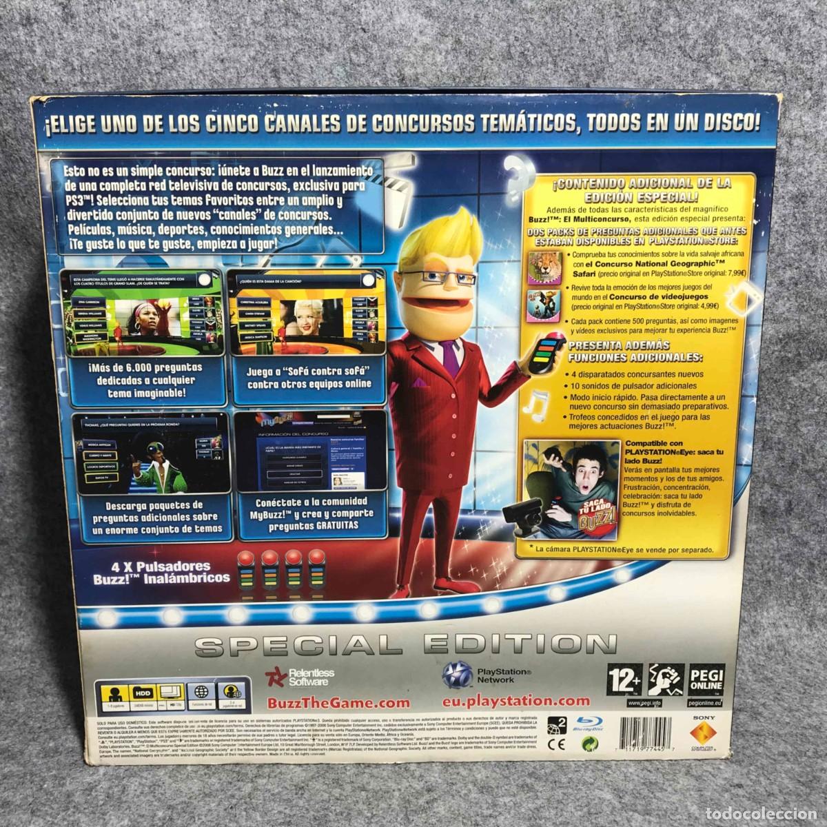 Videojuegos y consolas: BUZZ EL MULTICONCURSO SPECIAL EDITION SONY PLAYSTATION 3 PS3 - Foto 7