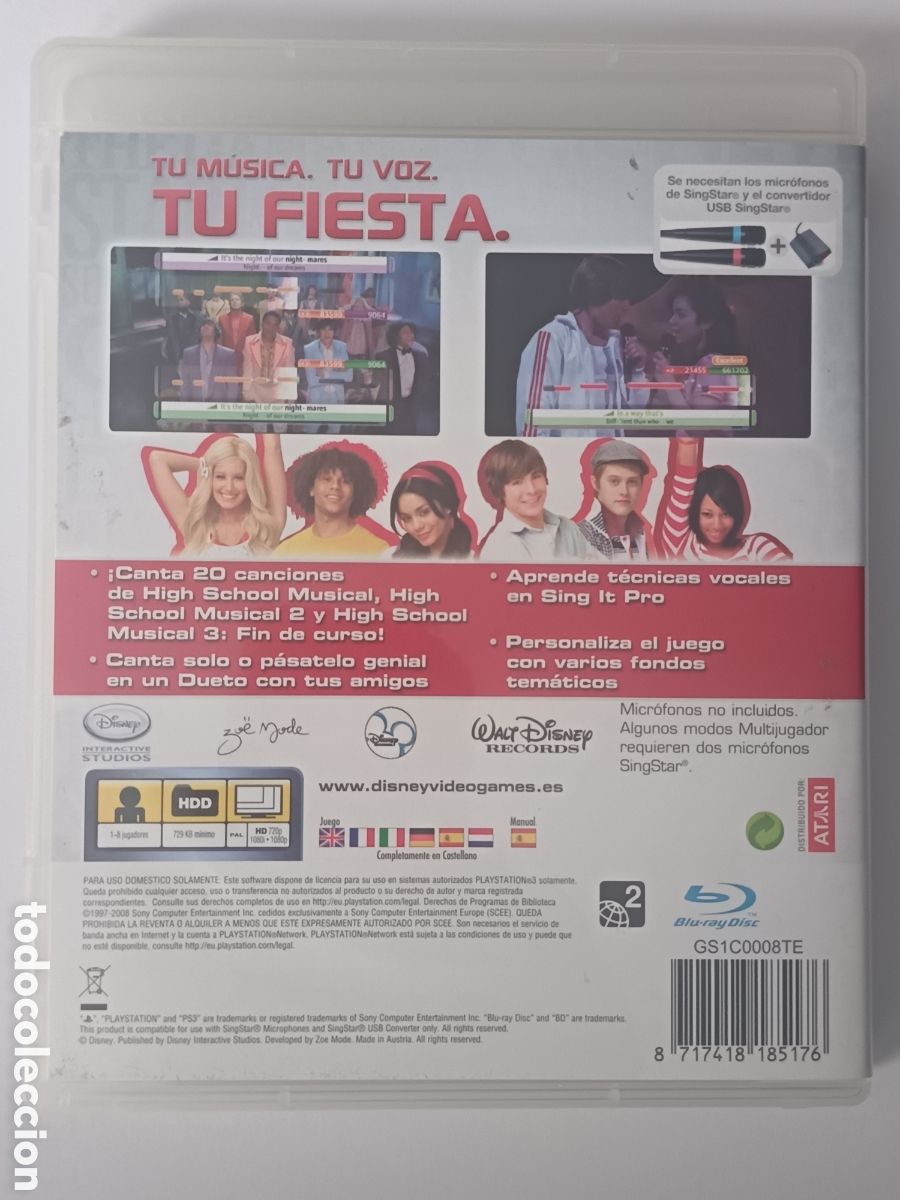 Videojuegos y consolas: PS3 SING IT HIGH SCHOOL MUSICAL 3 - Foto 2