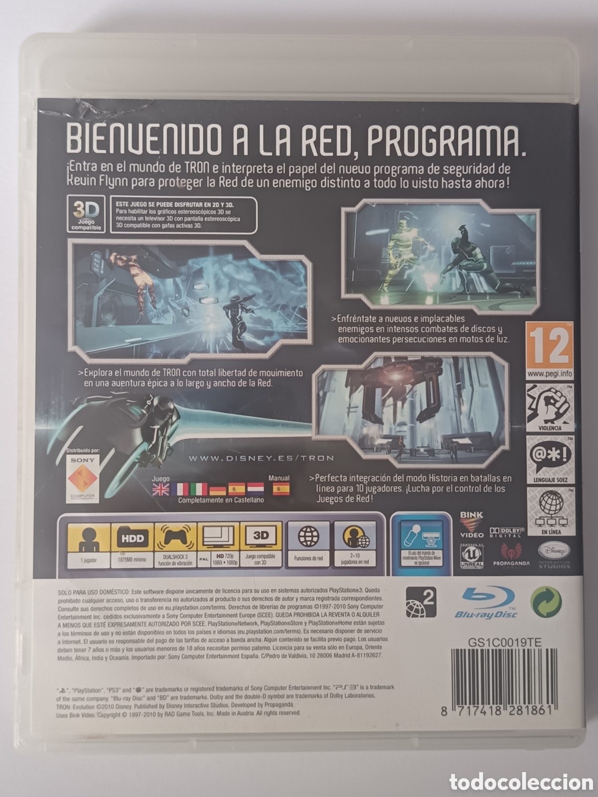 Videojuegos y consolas: PS3 DISNEY TRON EVOLUTION - Foto 2