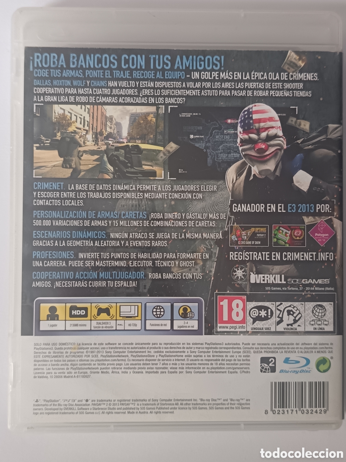 Videojuegos y consolas: PS3 PAYDAY 2 PLAYSTATION 3 - Foto 2