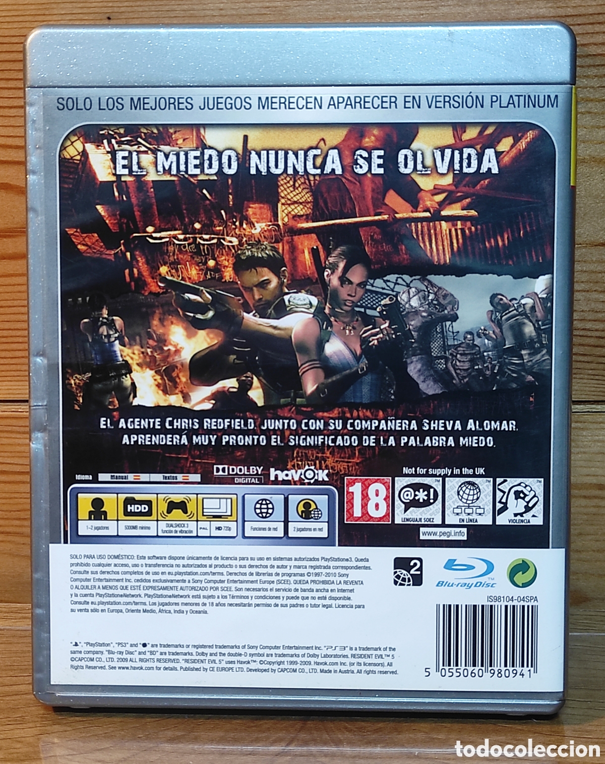 Videojuegos y consolas: Resident Evil 5 PS3 Platinum con manual - Foto 2
