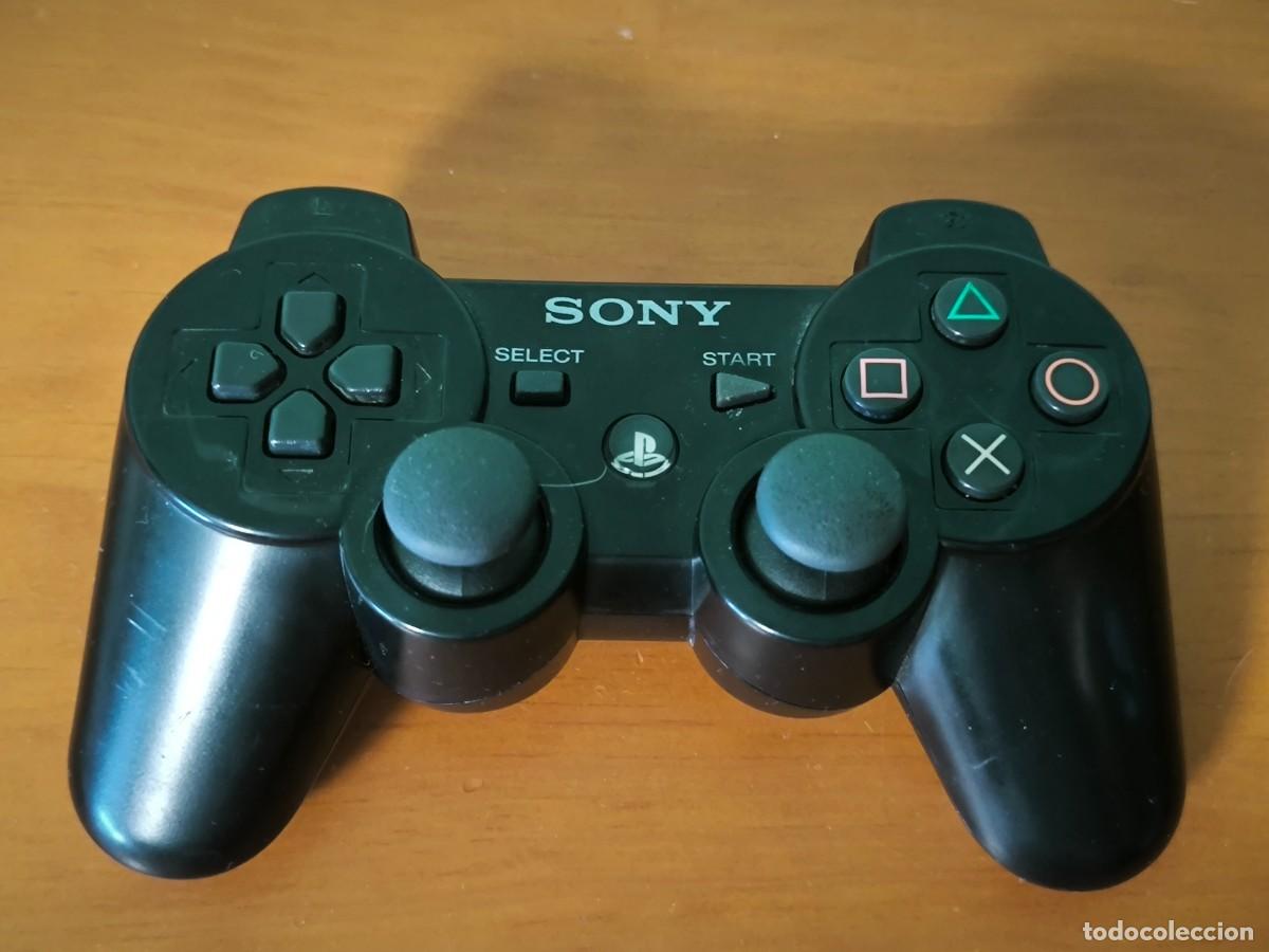 Videojuegos y consolas: Mando Sony Sixaxis original PS3 CECHZC1E negro inal&aacute;mbrico