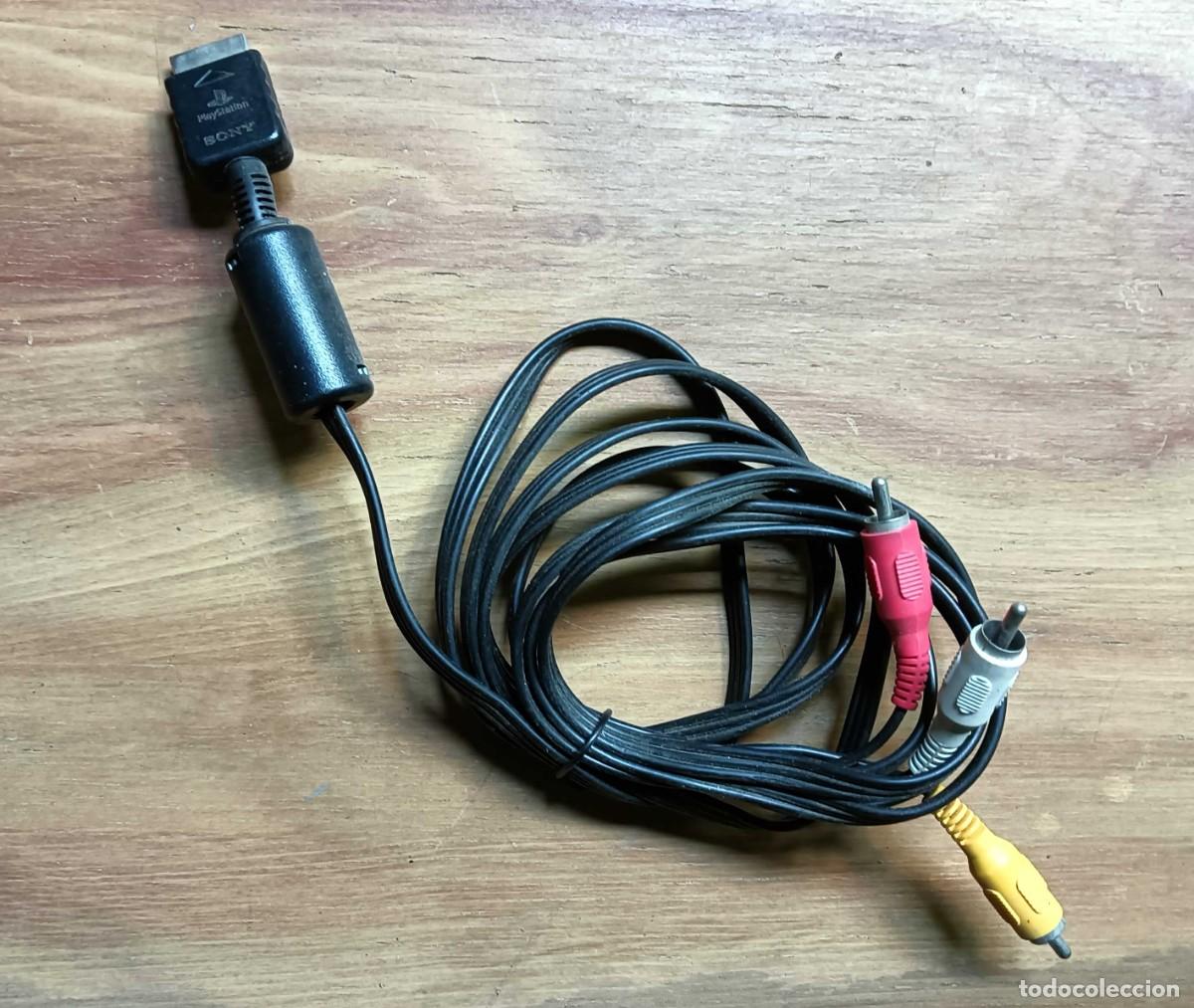 Videojuegos y consolas: CABLE AV OFICIAL SONY PLAYSTATION - PS1, PS2 Y PS3 - RCA AMARILLO, ROJO Y BLANCO - V&Iacute;DEO COMPUESTO