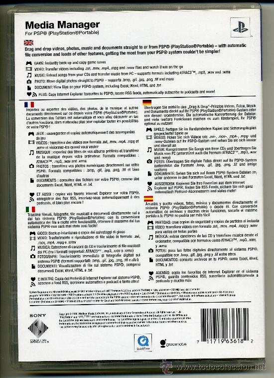 Videojuegos y consolas: MEDIA MANAGER FOR PSP - Foto 2