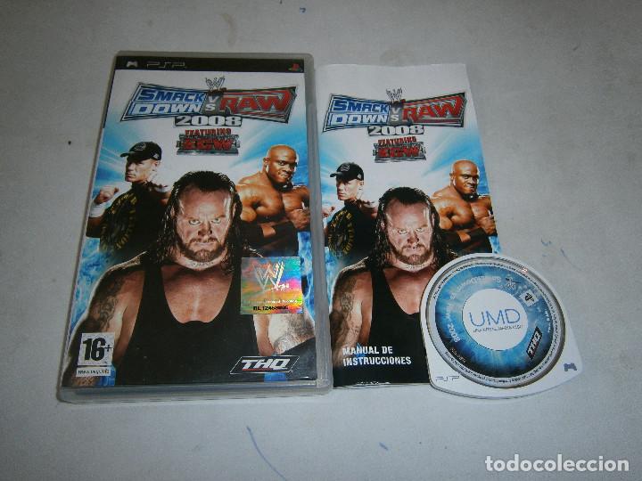 Videojuegos y consolas: SMACKDOWN VS RAW 2008 PLAYSTATION PSP PAL COMPLETO - Foto 1