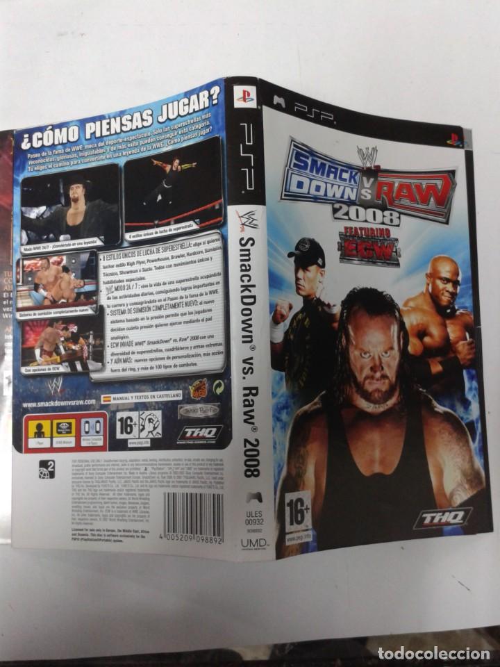Videojuegos y consolas: SMACK DOWN 2008 (SOLO CARATULA ) - Foto 1