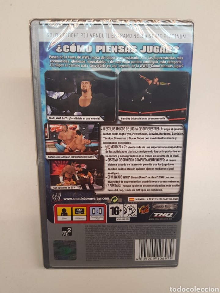 Videojuegos y consolas: Smackdown vs. Raw 2008 PSP PRECINTADO - Foto 2