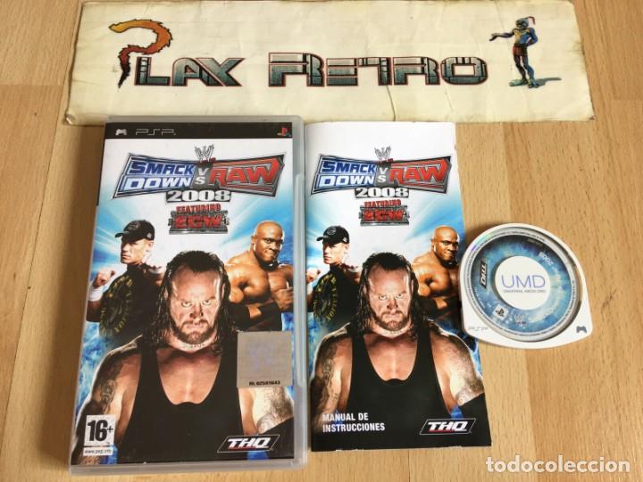 Videojuegos y consolas: PSP SMACKDOWN VS RAW 2008 COMPLETO PAL ESPA&Ntilde;A - Foto 1