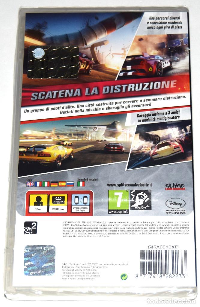 Videojuegos y consolas: Juego PSP Split/Second Velocity nuevo precintado - Foto 2