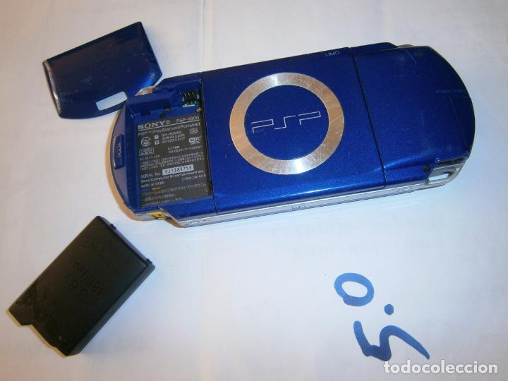 antigua consola psp 1000 azul metalico - Compra venta en todocoleccion