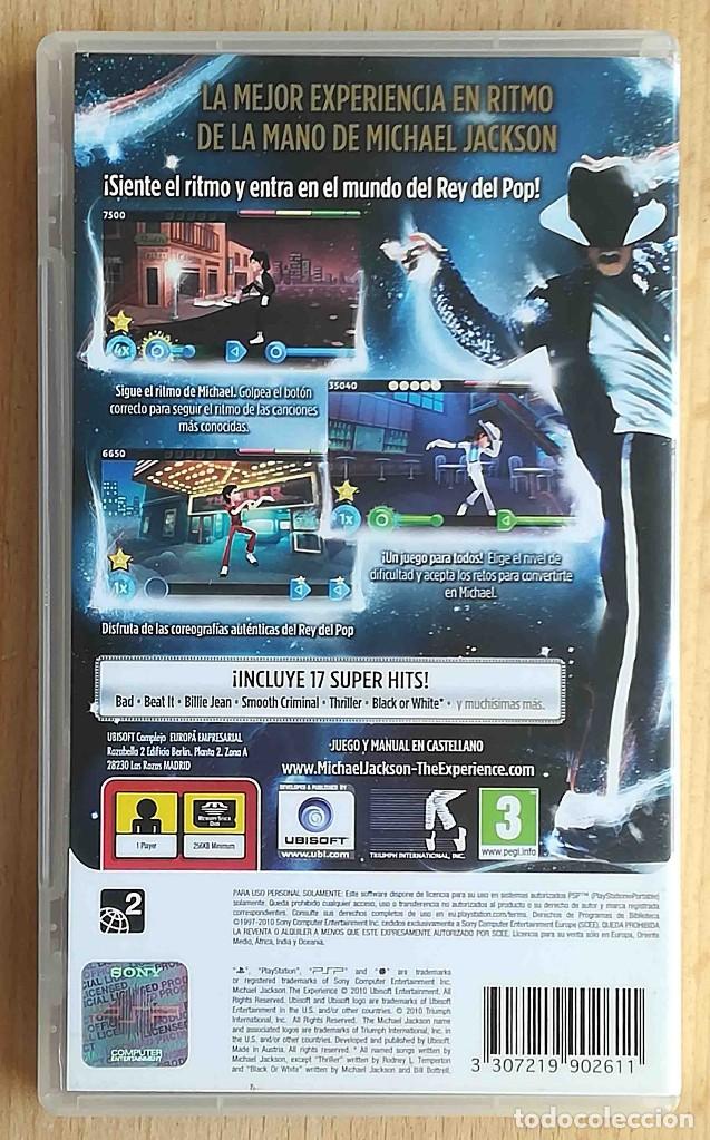 Videojuegos y consolas: Sony PSP: Michael Jackson. The experience. Impecable. Con manual de instrucciones. - Foto 2