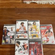 Videojuegos y Consolas: LOTE DE 6 JUEGOS PSP NBA LIVE 8 Y 10 NBA2K 11 Y 13 FIFA 9 Y 13